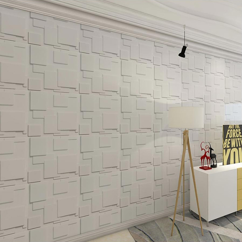 Pared Panele ścienne 3d Tapety Powłoki ścienne do dekoracji wnętrz Panel wewnętrzny De Pvc Nowoczesna geometryczna willa