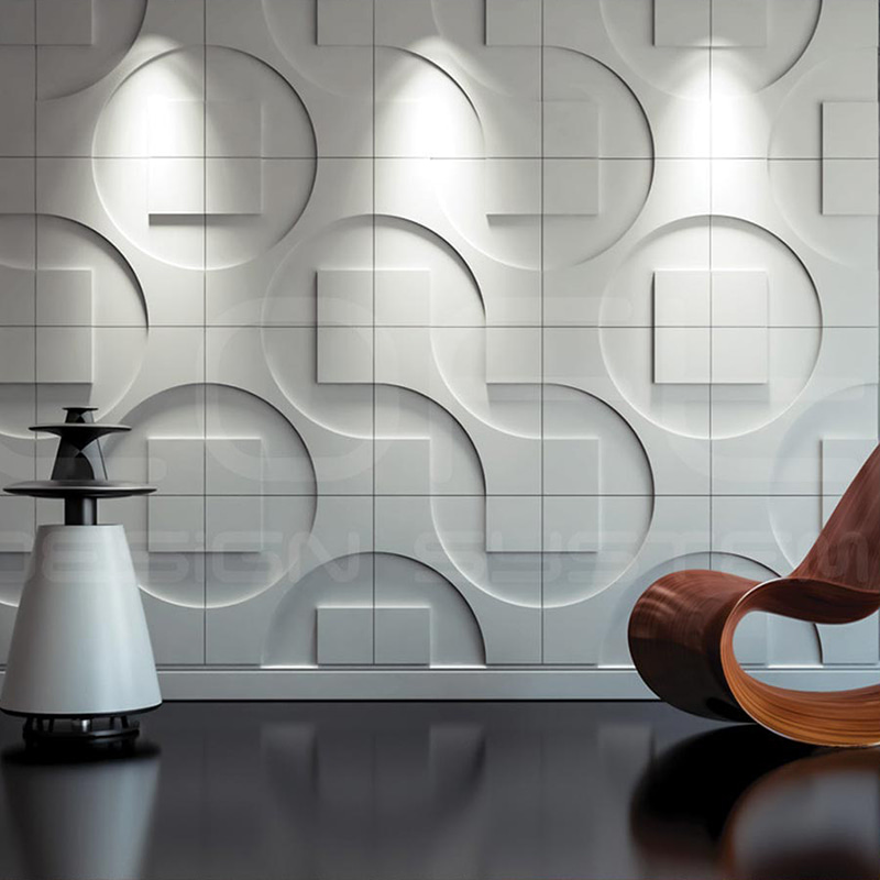 Pared Panele ścienne 3d Tapety Powłoki ścienne do dekoracji wnętrz Panel wewnętrzny De Pvc Nowoczesna geometryczna willa