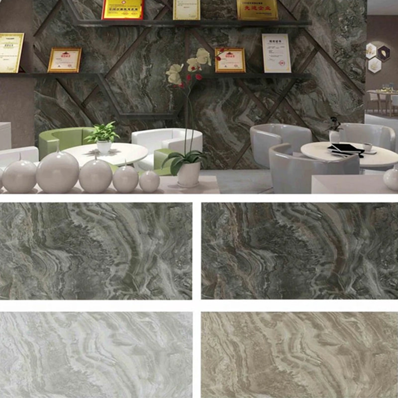 1220mm × 2440mm Panel ścienny SPC Łazienka Płyta ścienna Wodoodporna i trudnopalna Ekologiczne wnętrze Panele dekoracyjne UV