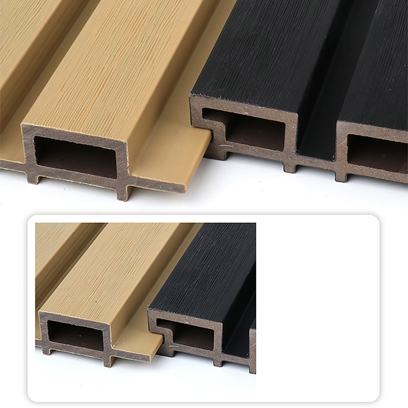 Wodoodporny panel ścienny z PCV WPC z antypoślizgową szczotkowaną kratką Zewnętrzna ściana z listew do fasad zewnętrznych i łazienkowych