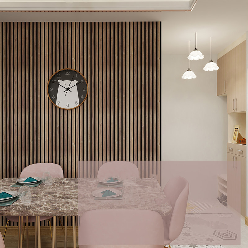 Dekoracja ścienna WPC Akupanel 3D Design Wnętrze poliestrowe panele akustyczne Drewniane listwy izolujące dźwięk Akustyczne panele ścienne