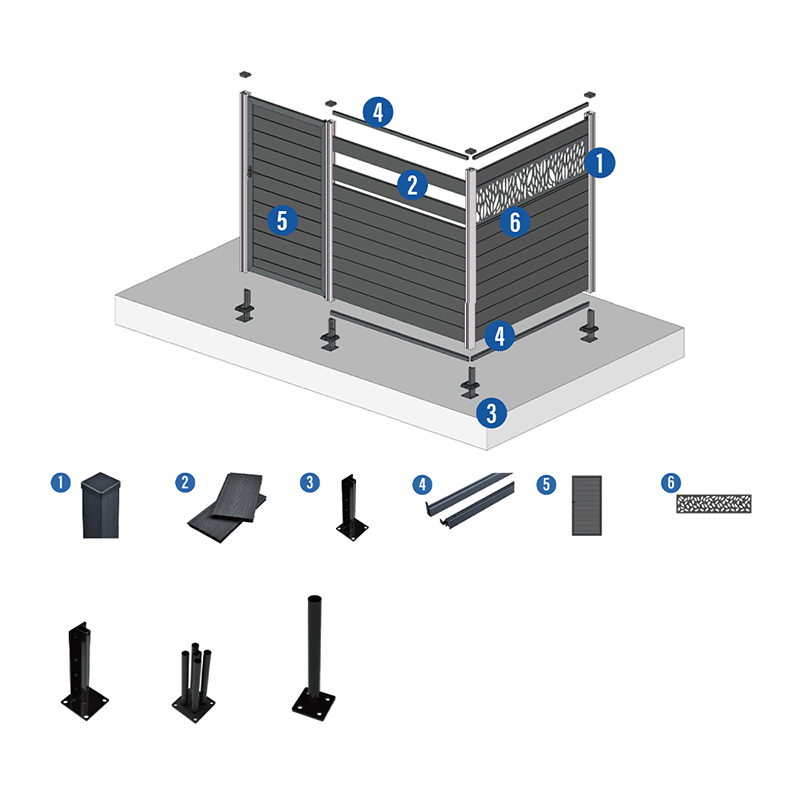 Drewniane plastikowe kompozytowe ogrodzenie Wpc dom ogród dziedziniec panele ogrodzeniowe lepsze niż winylowe ogrodzenie z pcv wodoodporna zewnętrzna tablica prywatności Hdpe
