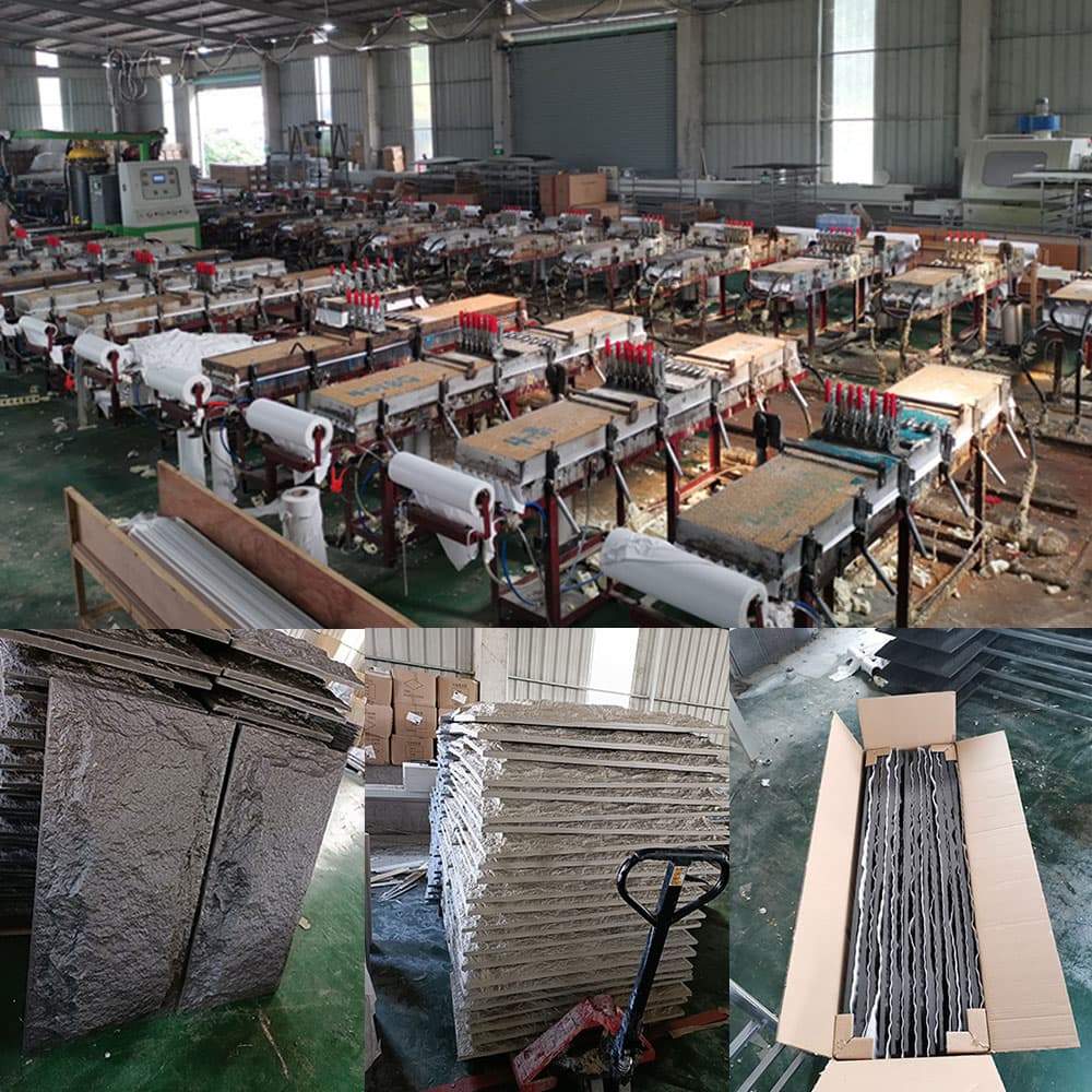 60*30cm arkusz forniru dekoracyjnego Decor sztuczny poliuretan Pu panel ścienny z kamienia sztuczny Stonee dla domu