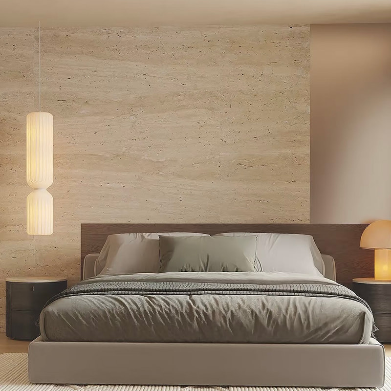Ognioodporne płytki fornirowe Faux Interior Zginane miękkie okładziny ścienne Trawertyn Sztuczne elastyczne miękkie kamienne panele ścienne