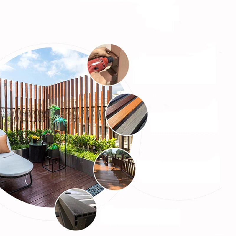 Snap on DIY Floor Outdoor Wodoodporna podłoga kompozytowa Wpc Patio Blokujące deski tarasowe